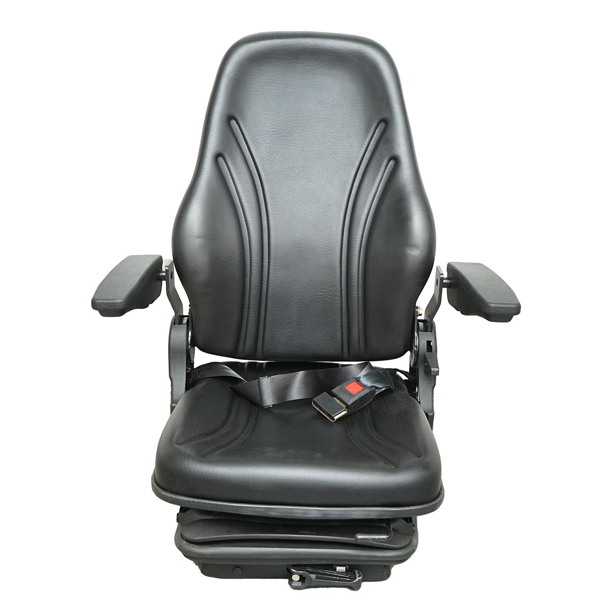 Scaun universal reglabil pe greutate 50-130Kg, cotiere si spatar rabatabil 55-89° pentru tractor, utilaje agricole, industriale, stivuitor